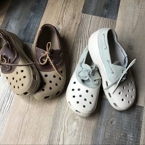 Two pairs of Croc Islanders | sz 8